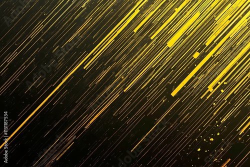 Wallpaper Mural Abstract dark geometric background featuring glowing golden lines and sparkles, creating a modern, futuristic, and elegant design. Torontodigital.ca