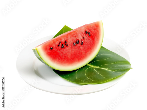 Watermelon slice isolated on Transparent background
