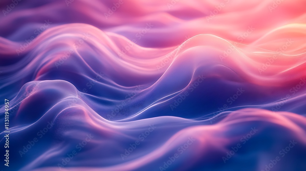 Fototapeta premium Cosmic waves radiate vibrant colors across surreal abstract dreamscapes