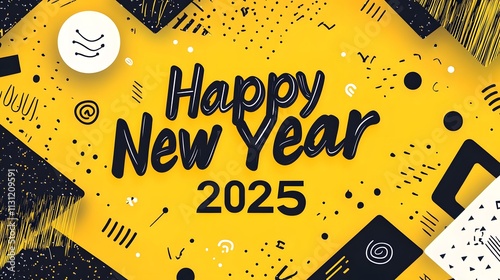 Celebrating the arrival of a vibrant new year with joyful wishes and bold colors.