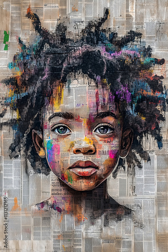 Beautiful boy collage background