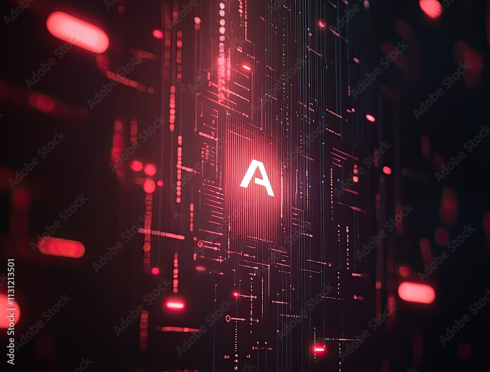 Fototapeta premium AI Technology Circuit Board