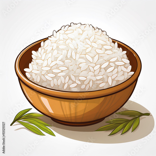 Bowl of rice illustration