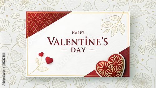 Obraz na płótnie Happy Valentine's day card design, background, template, copy space area, love and romance w salonie