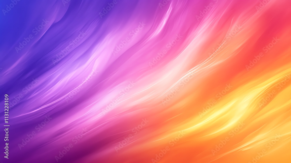 Fototapeta premium Vibrant abstract swirl with blended colors in purple, pink, orange, and blue tones.