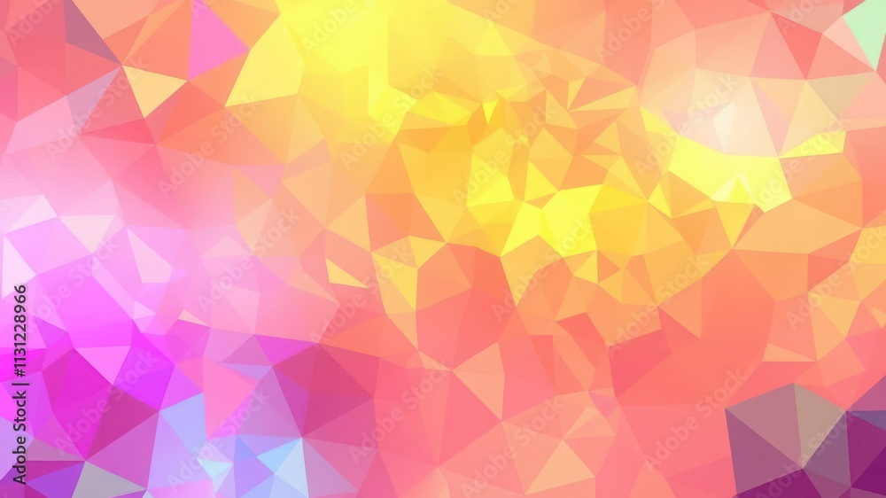Fototapeta premium A vibrant and futuristic space abstract polygonal background with geometric shapes and neon colors, space, neon