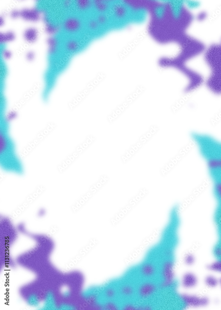 Fototapeta premium An abstract transparent psychedelic wavy vignette design element overlay.