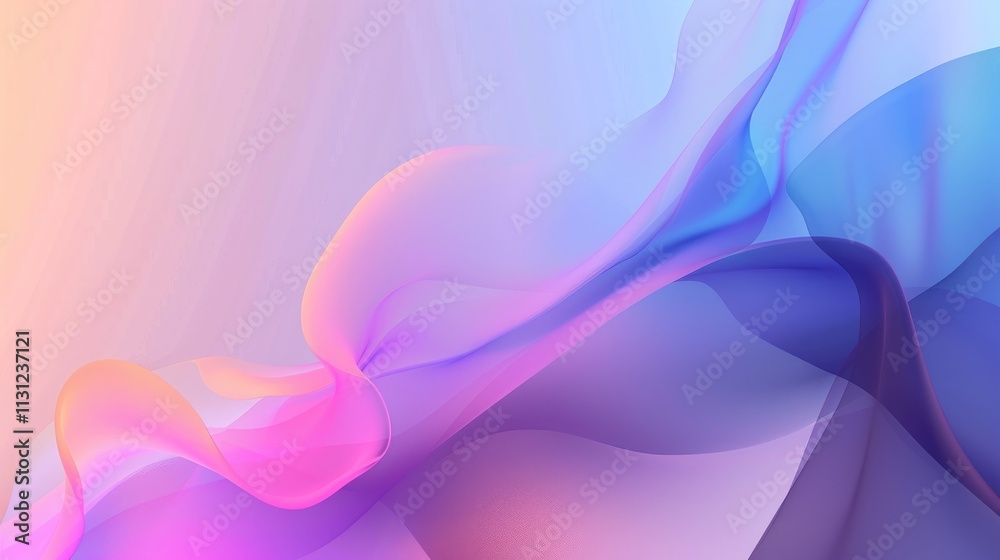 Naklejka premium A gradient background with soft abstract shapes and ample space for text in the lower third