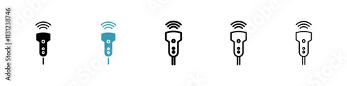 Ultrasound icons pack in black and blue.