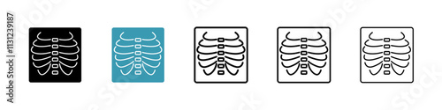 X ray icons pack in black and blue.