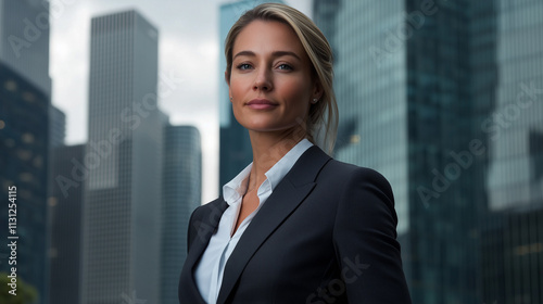 Confident Businesswoman in Urban Setting