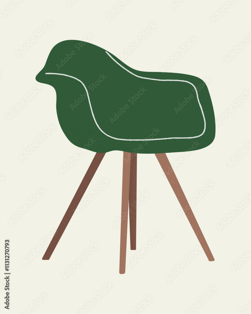 Modern furniture Chair Vector Illustration
