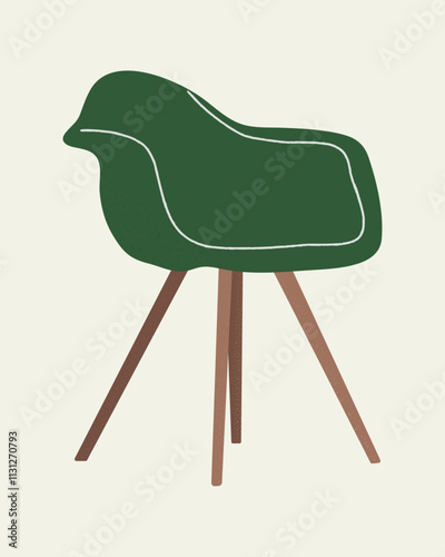 Modern furniture Chair Vector Illustration