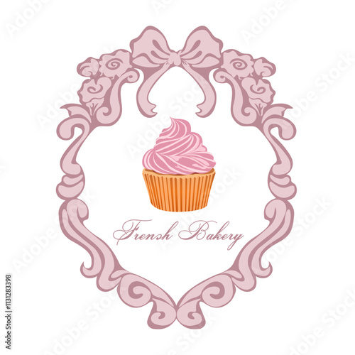 Labels for bakery products. French bakery.  Vector stickers for bakeries and pastry shops.	

