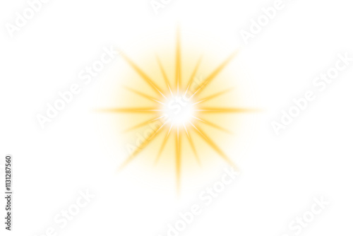 Glowing light effcts isolated on transparent background. Sun flare light overlays. Glow starlight with flare, glowing star PNG. Sparks and bright sparkles effect. Events decoration design elements.