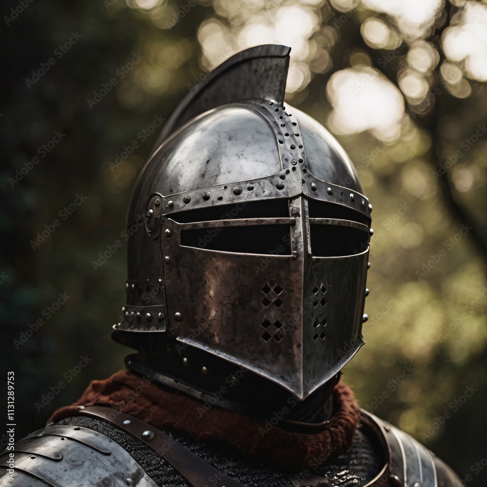 Fototapeta premium medieval knight in the castle