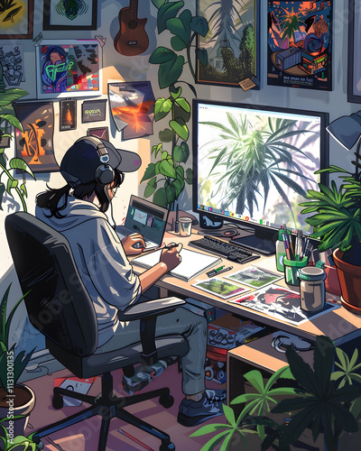 A Young Artist at Work