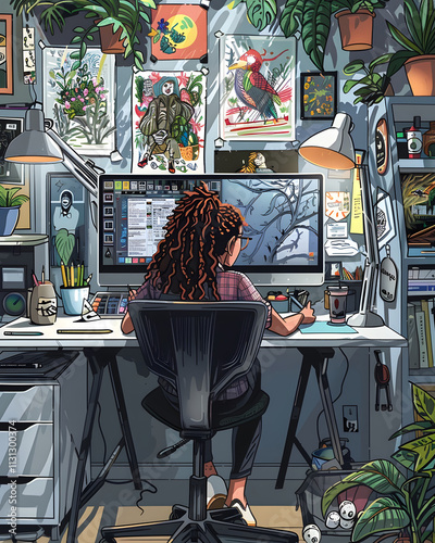 A Young Artist at Work