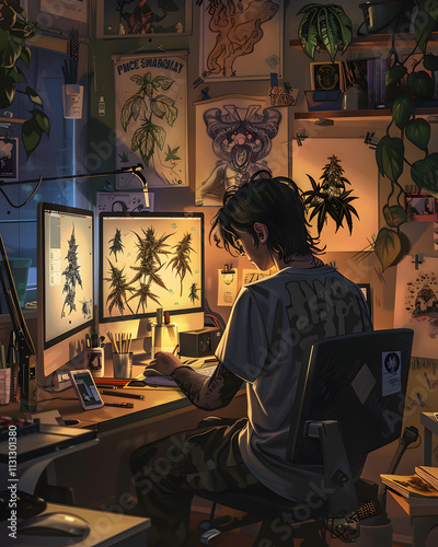 A Young Artist at Work