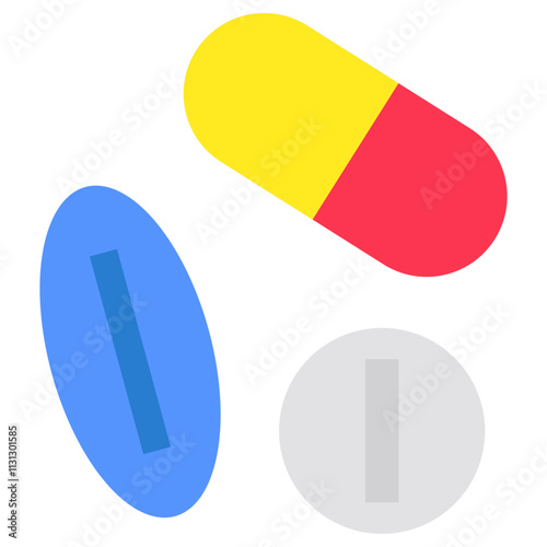 An editable design icon of capsules