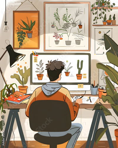 A Young Artist at Work