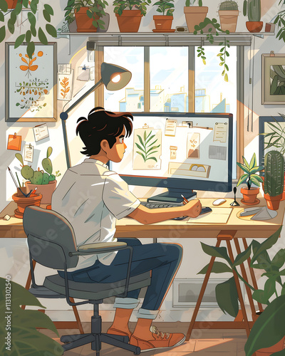 A Young Artist at Work