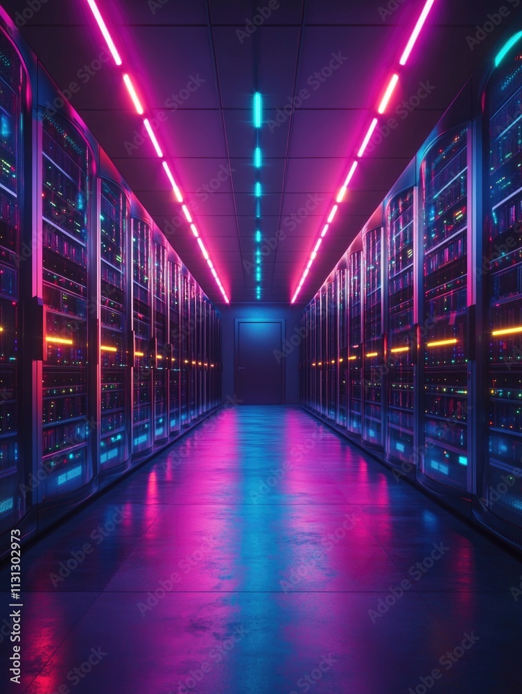 Fototapeta premium Data Center Server Rows