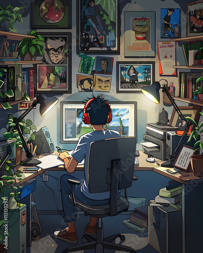 A Young Artist at Work