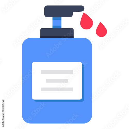 Flat design icon of hand sanitizer