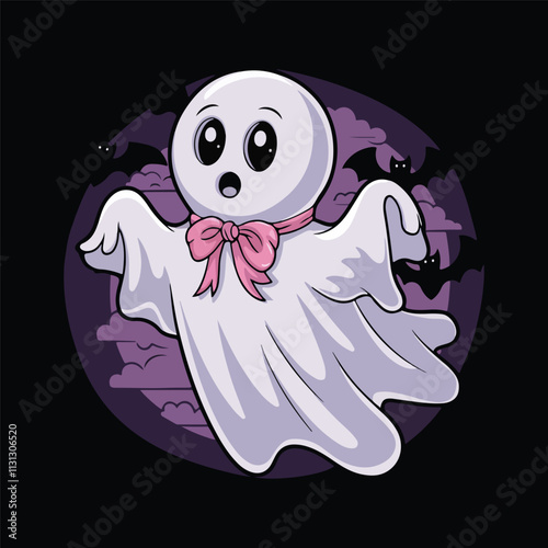 Boo ghost Halloween t shirt design, cute boo t shirt design vector art