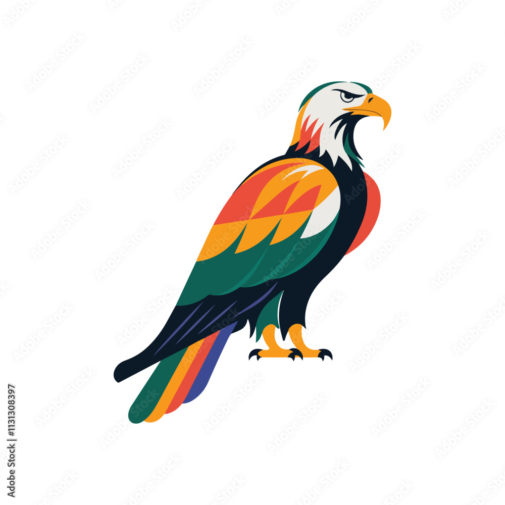 Obraz premium Eagle vector colorful eagle clipart icon