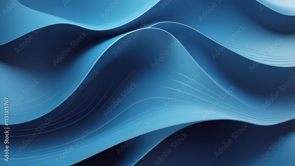 Fototapeta premium blue wave background with soft lines