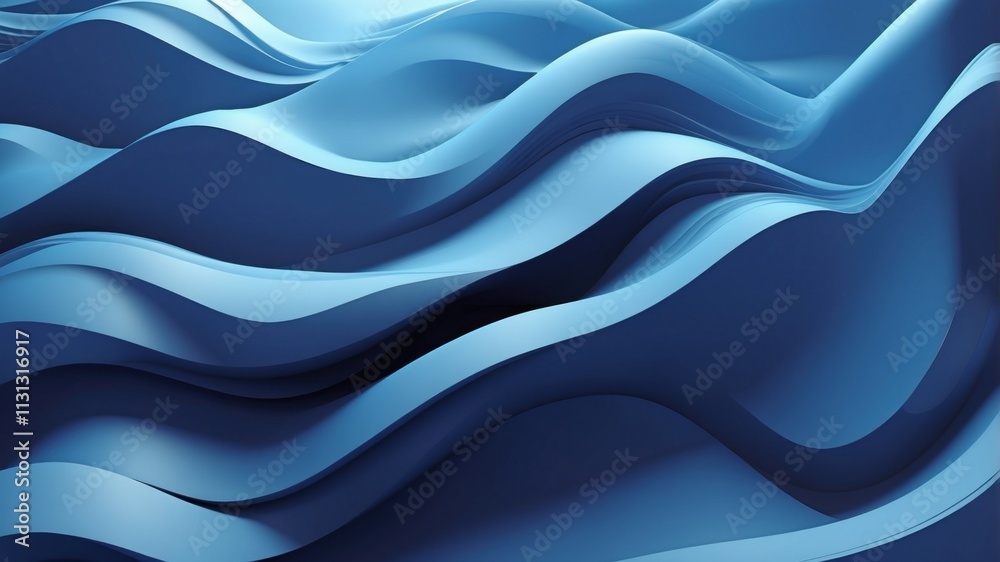 Obraz premium blue wave background with soft lines