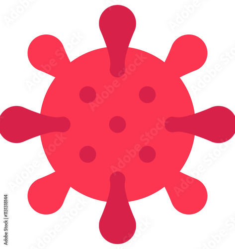 Flat design icon of COVID-19