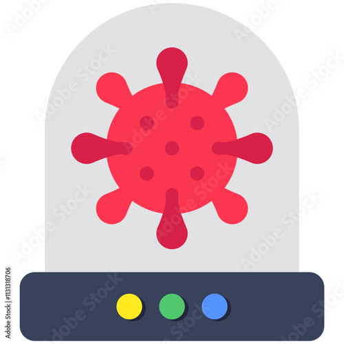 Flat design icon of COVID-19