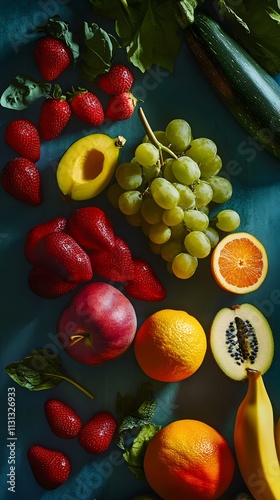  vibrant image of fresh fruits and vegetables being prepared for a morning smoothie, highlighting healthy choices and vitality 