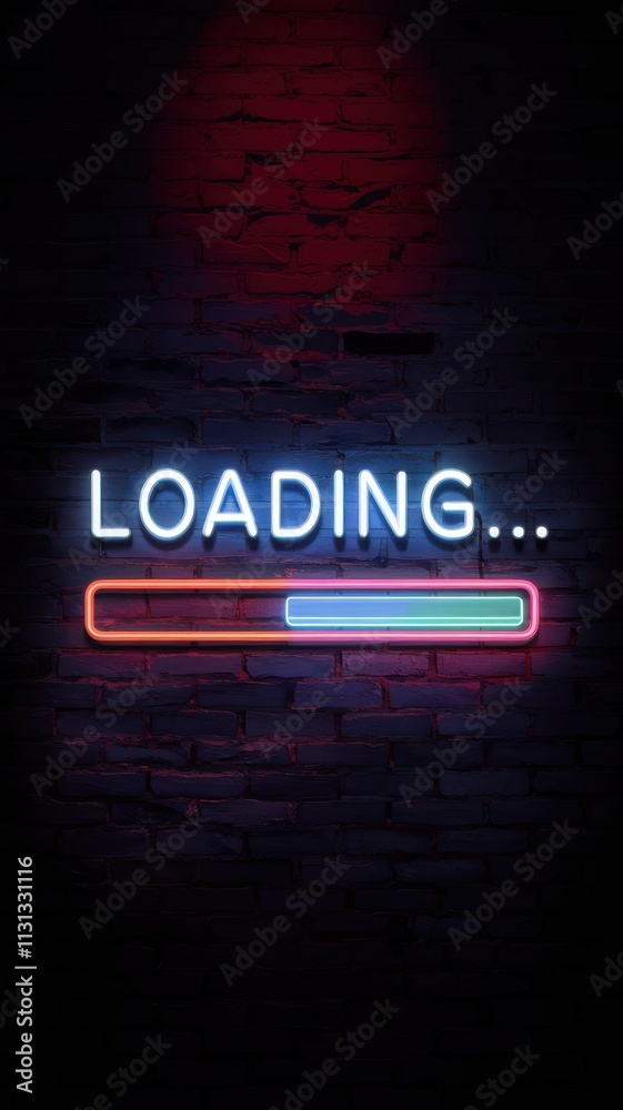 Fototapeta premium Neon sign that says