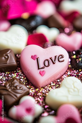 Valentine's Day Candies. Selective focus.