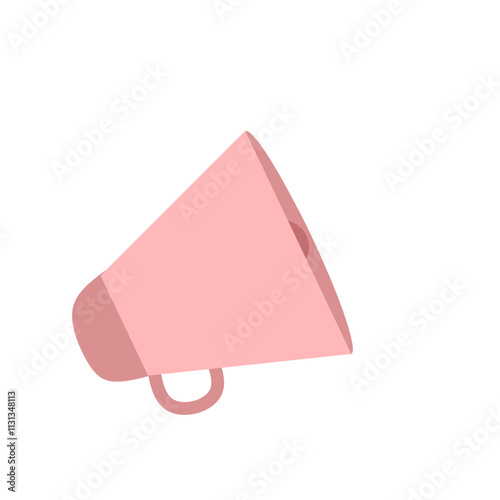 Flat design illustration of a megaphone. a tool for loudspeakers with a simple design. 
