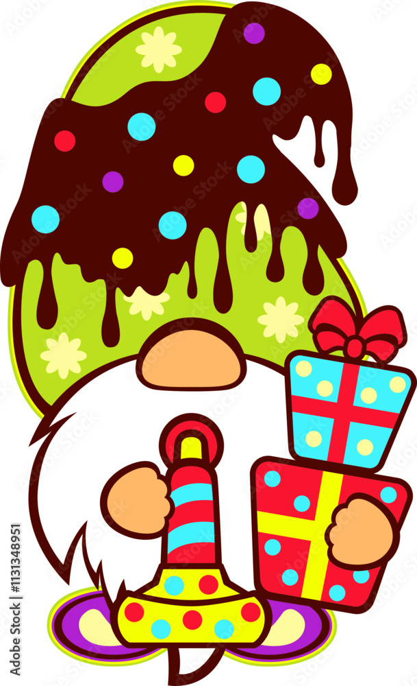 Obraz premium Celebration Gnome Design SVG