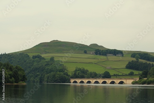 water storage green hill farm and ancient bridge with arches