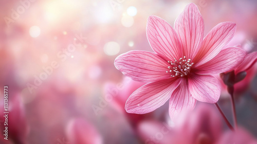 Pink daisy flower, early Spring