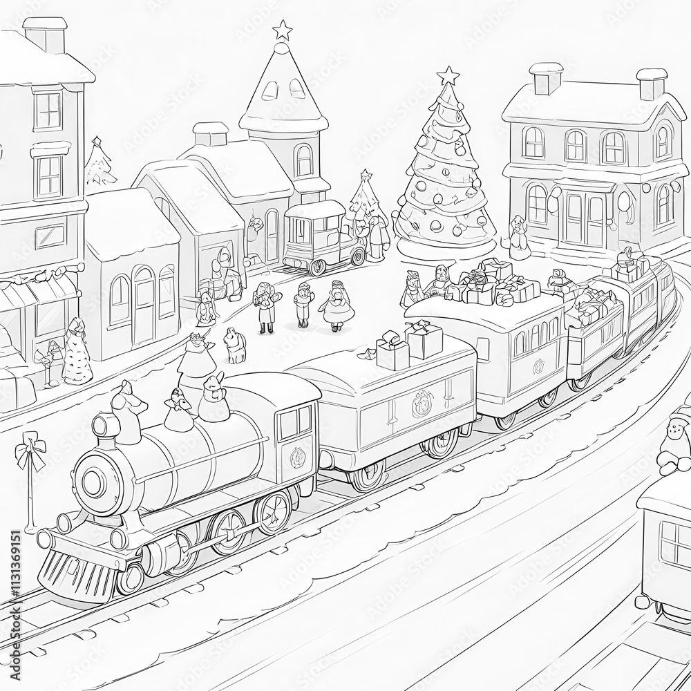 Obraz premium sketch of a city street
