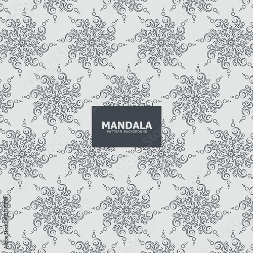 Flat mandala seamless pattern template