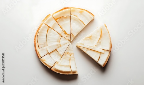 Coconut Cake Slices Arranged in a Circle photo