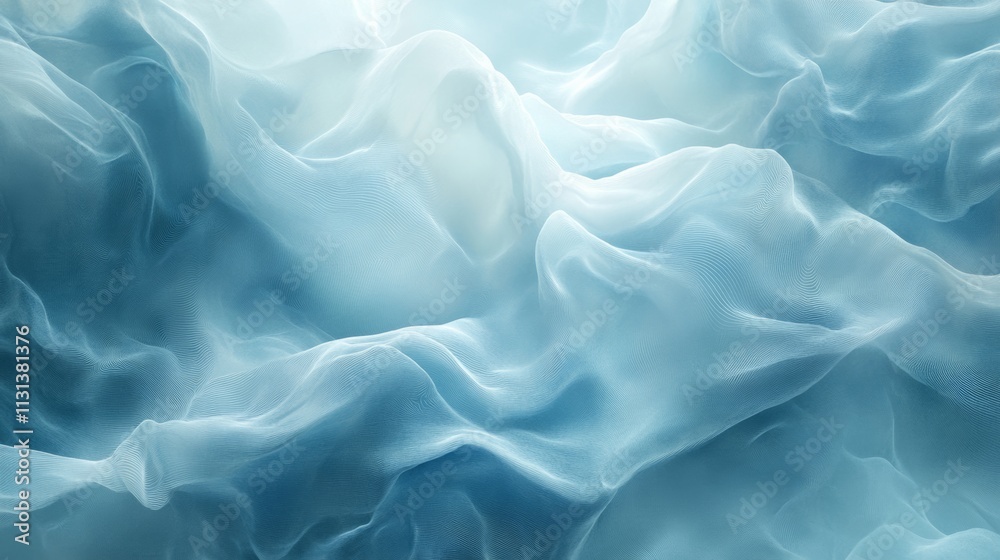 Obraz premium Abstract wallpaper with a soft gradient and fluid textures, designed to create a calming atmosphere