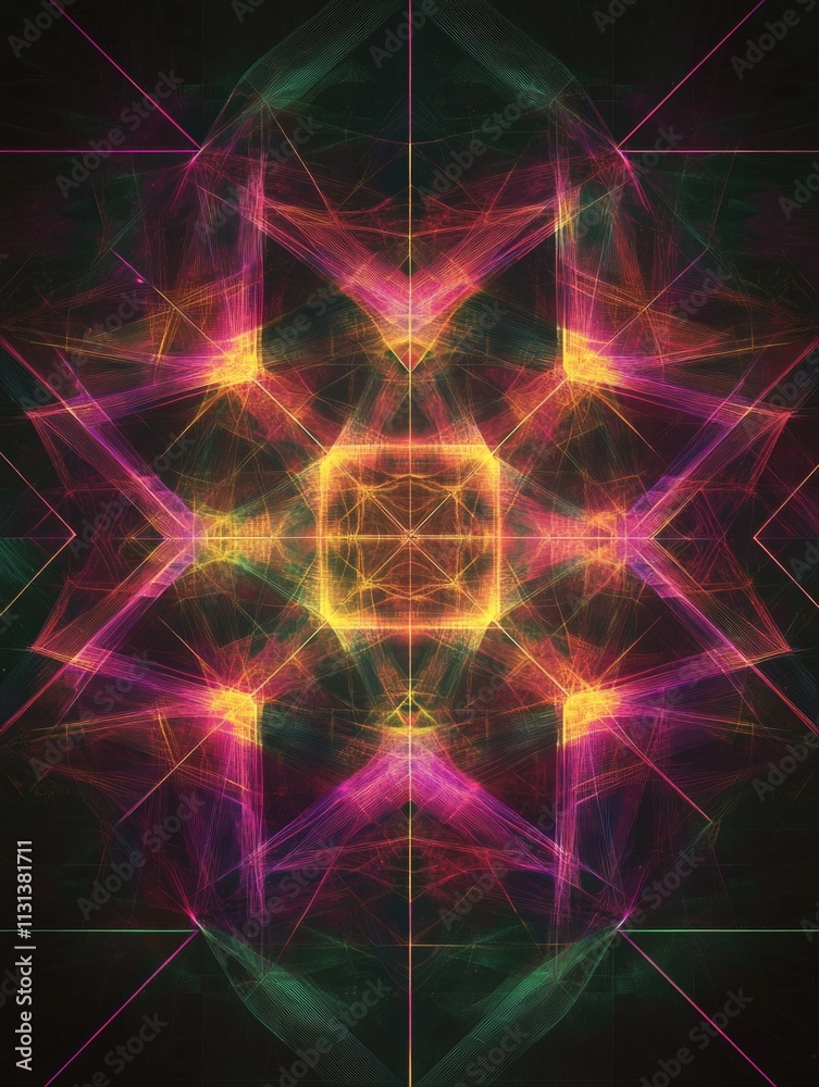 Fototapeta premium Computer-Generated Flower
