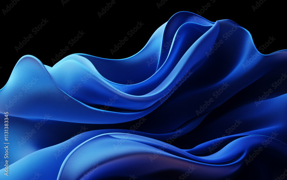 Obraz premium Abstract 3D design of an elegant wave like form in shades