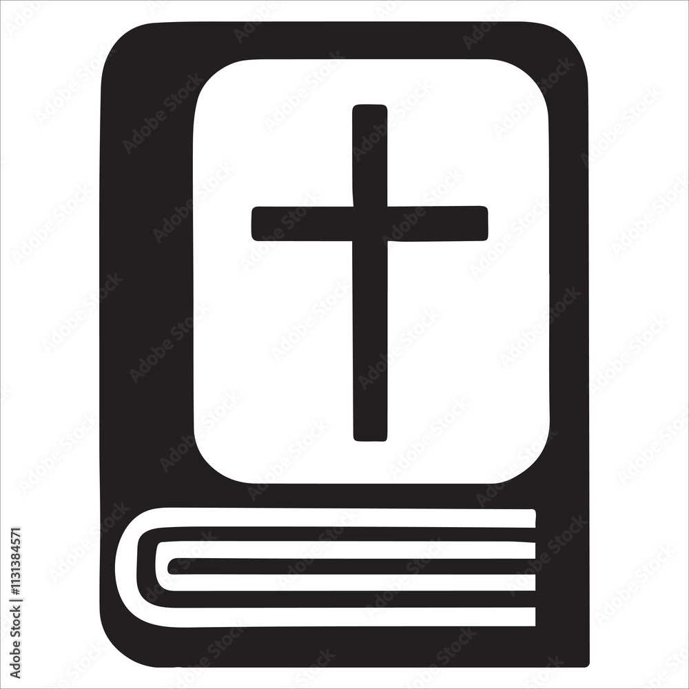 Obraz premium Book icon set. Simple book symbol. Bible icon. Bible book design