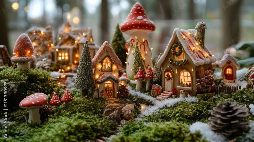 Fototapeta premium mini houses in forests